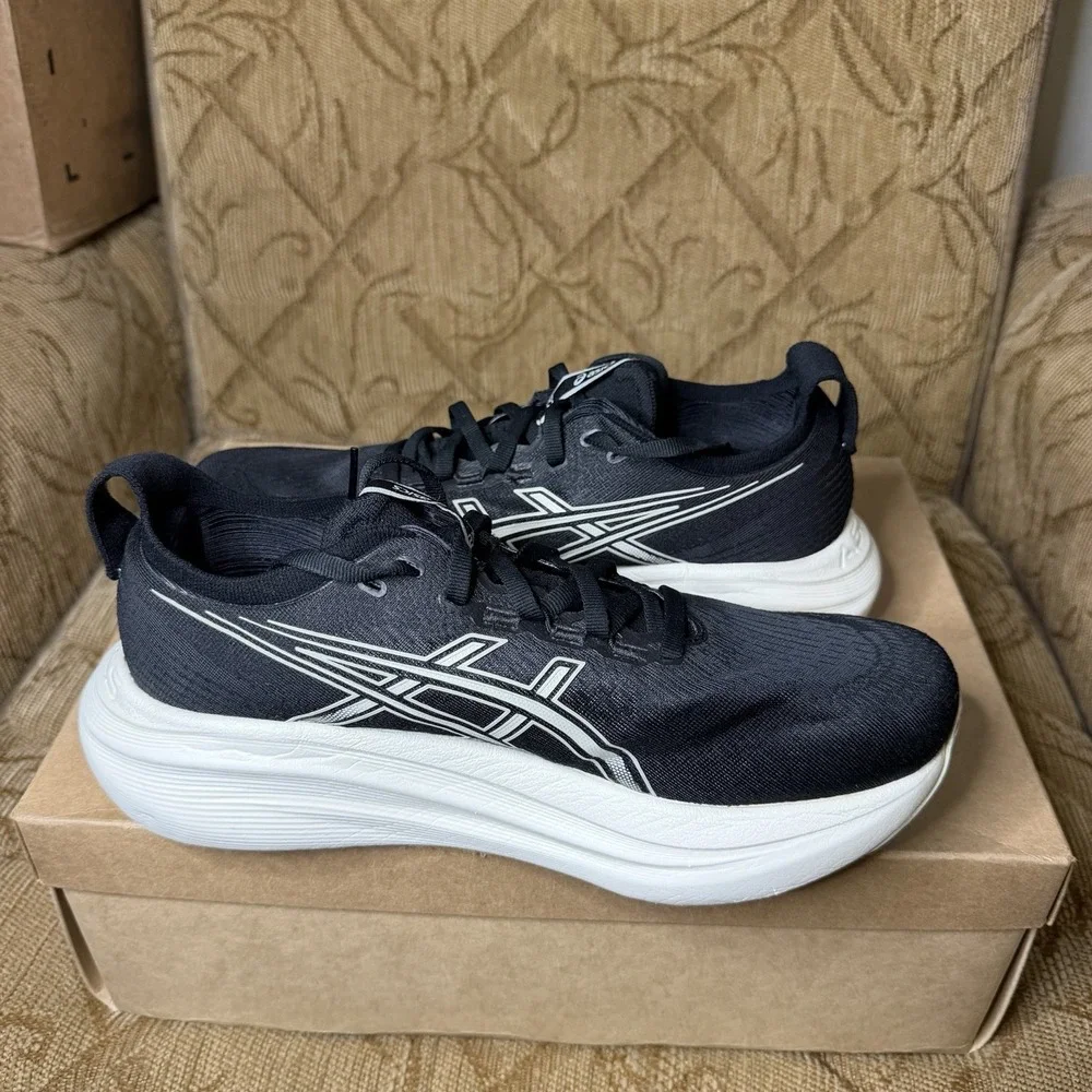 ASICS Gel-Nimbus 27 Black Lake Grey 1012B752-002 Women's Size 9 D Wide Running